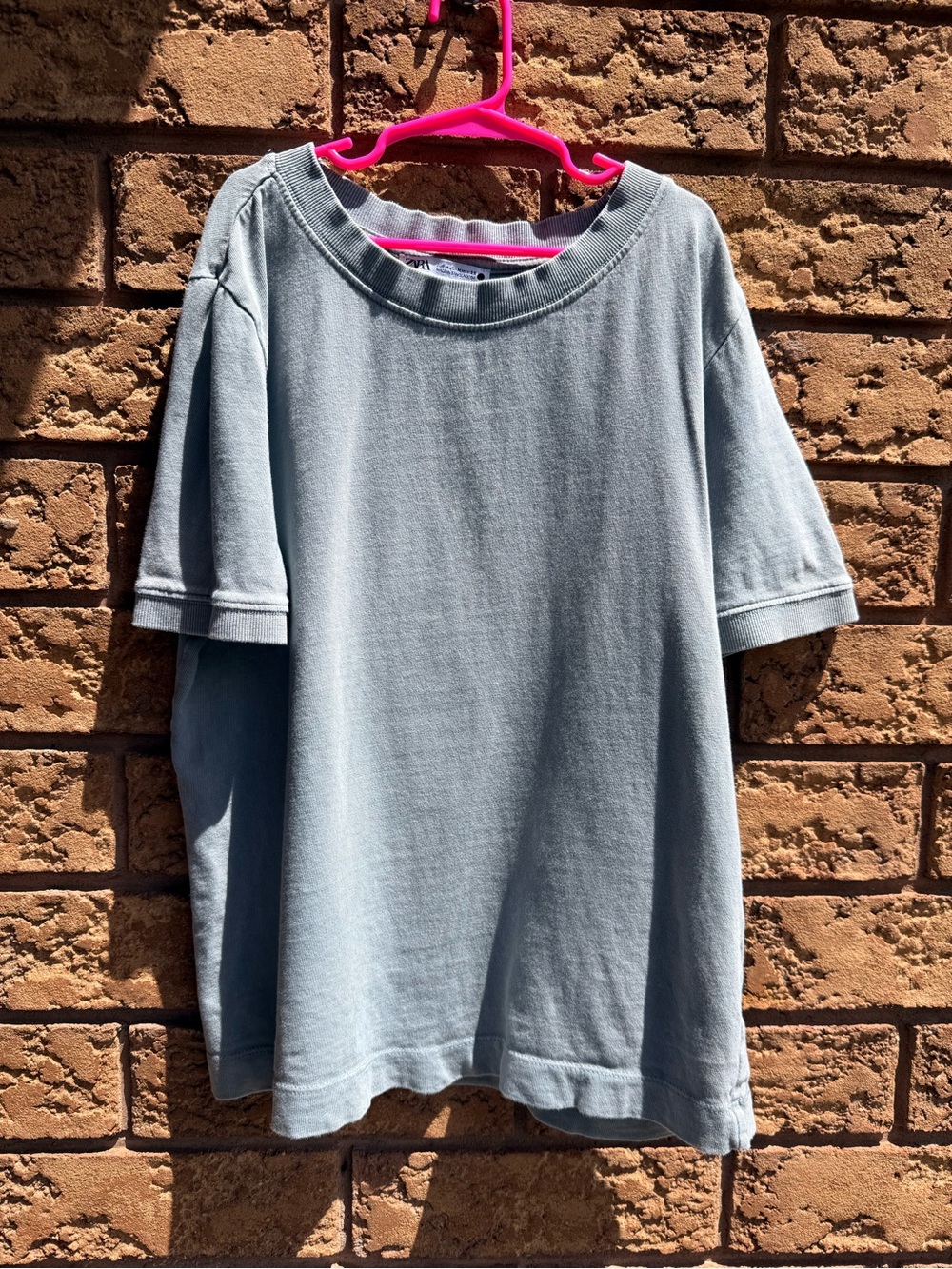 4/$25 • Zara Washed Effect Knit Boxy Fit T-Shirt